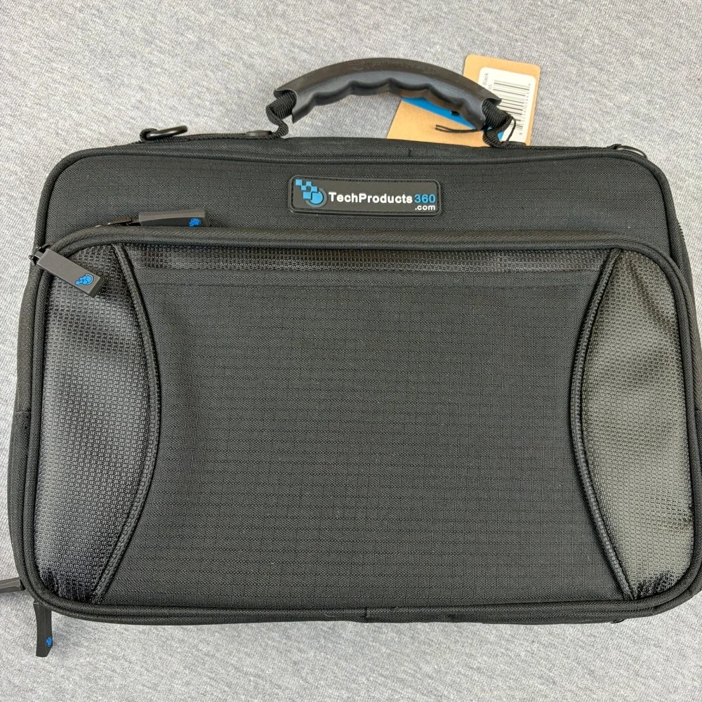 TechProducts360 Work-In Case 11‎ Inch Black Laptop Tablet Messenger Bag New